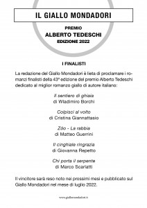 Finalisti del Premio Tedeschi 2022