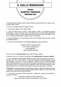 Bando del Premio Tedeschi 2025