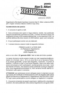 Bando del Premio Altieri 2025