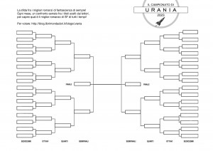 Ecco il  tabellone del Campionato di Urania, che aspetta di essere riempito per i sedicesimi delle vostre candidature.